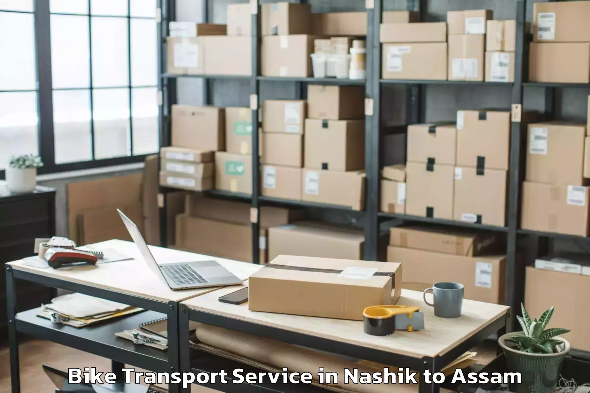 Reliable Nashik to Lalapur Hailakandi Bike Transport